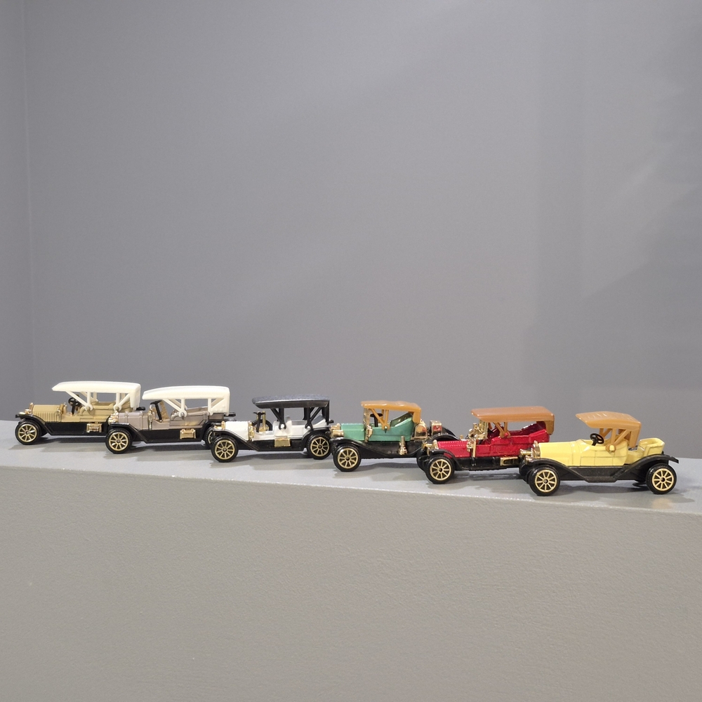 Ford Vintage Car Wall Art in Black and Yellow